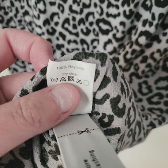 Madewell Broadway & Broome Animal Print Grey & Black Dress Size Extra Small - Picture 5 of 6